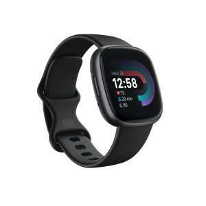 Google Fitbit Versa 4 Fitness Smart Watch for Men and Women with Daily Readiness, Gps, 24/7 Heart Rate, 40+ Exercise Modes, Sleep Tracking and More, Black/graphite, One Size (S and L Bands Included