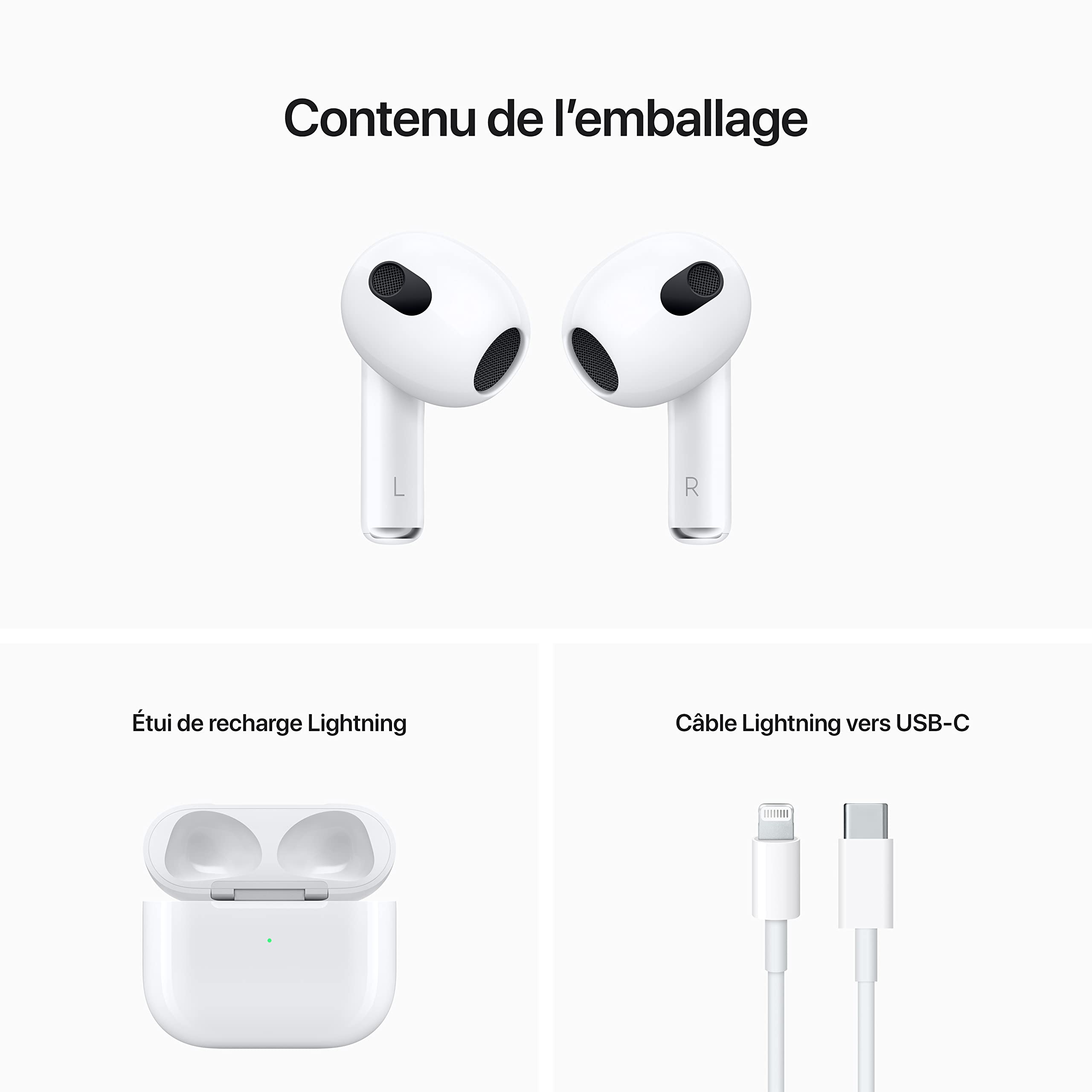 Apple AirPods with Lightning Charging Case (3rd Generation) (Renewed) - Image 2