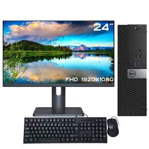 Dell OptiPlex 5040 SFF High Performance Business Desktop Computer, Intel Core i7 Processor 3.4GHz, 24 Inch Monitor, 32GB RAM, 2TB SSD Storage, WiFi, 4K Support, HDMI, Win 10 Pro 64bit (Renewed)