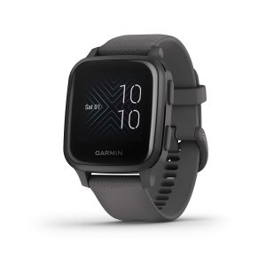 Garmin 010-02427-00 Venu Sq, GPS Smartwatch with Bright Touchscreen Display, Up to 6 Days of Battery Life, Slate (Renewed)