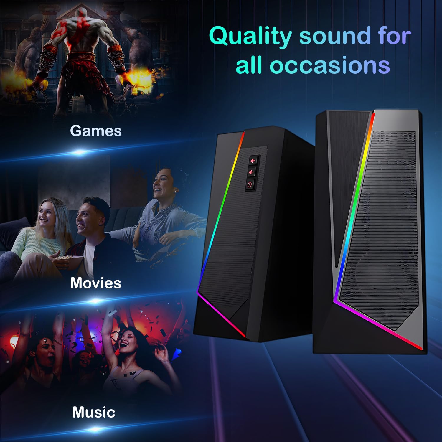 Dell Optiplex 3060 SFF Business Desktop Computer, Core i5 8th Gen Processor Up to 4.1Ghz, 27 Inch FHD Monitor with RGB Speakers, 16GB RAM DDR4 256GB M.2 SSD, Windows 11 Pro- (Renewed) - Image 3