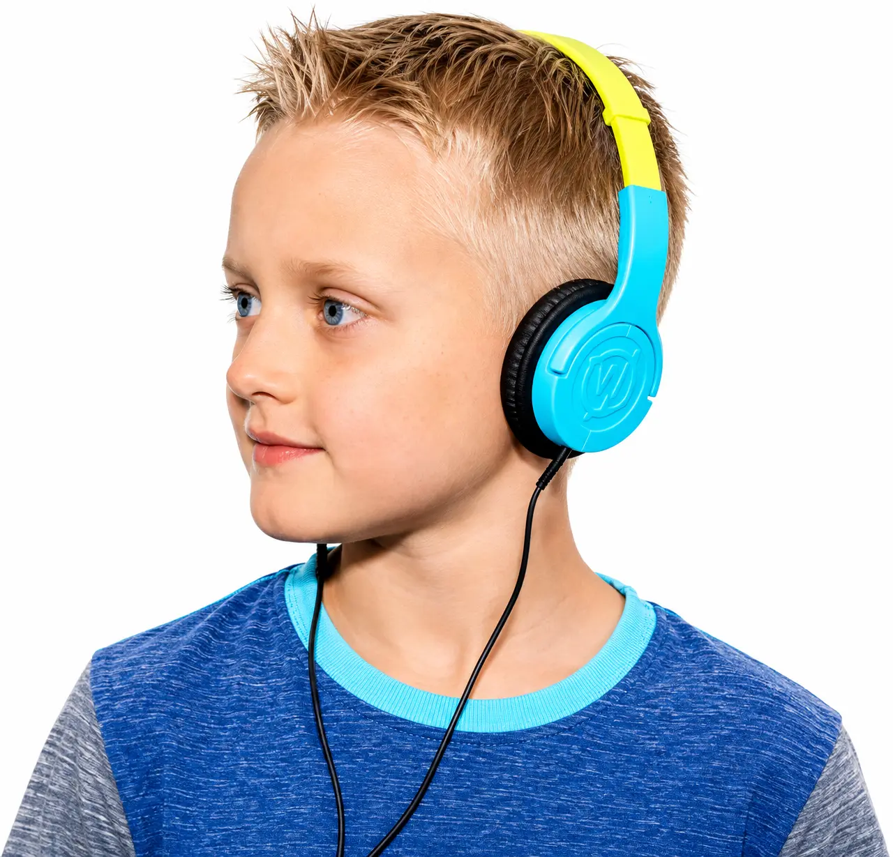 Wicked Audio Rad Rascal The Kid Safe Headphones, Sky Blue and Slime - Image 2